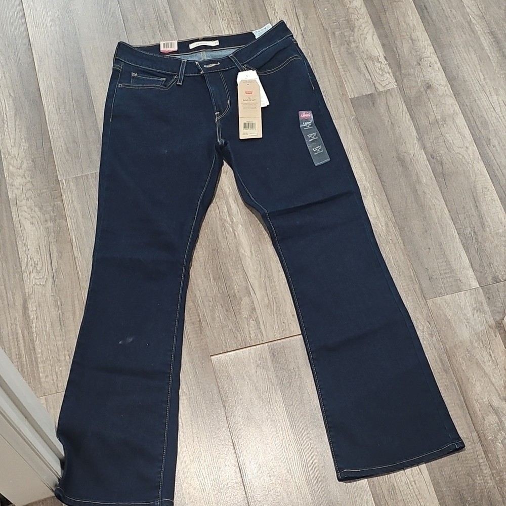 Levi's Dark Indigo Women's Flare Jeans - Picture 2 of 6